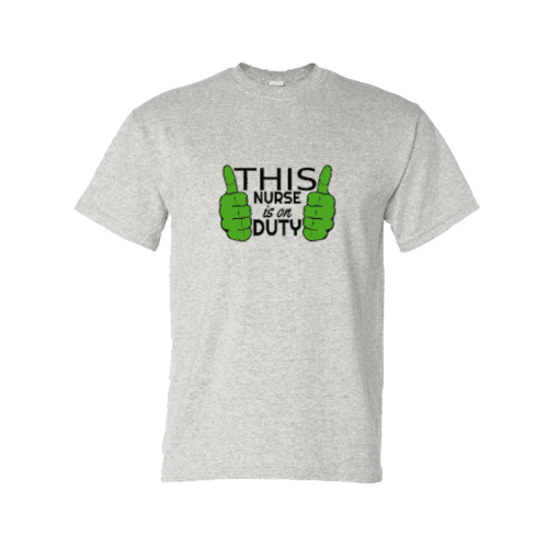 This nurse is on duty This nurse is on duty