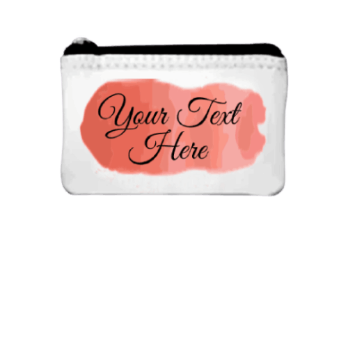Both sides Customized Coin Purse with Text, Coin purse wallet, Custom Pouch with zipper, Women Coin Purse