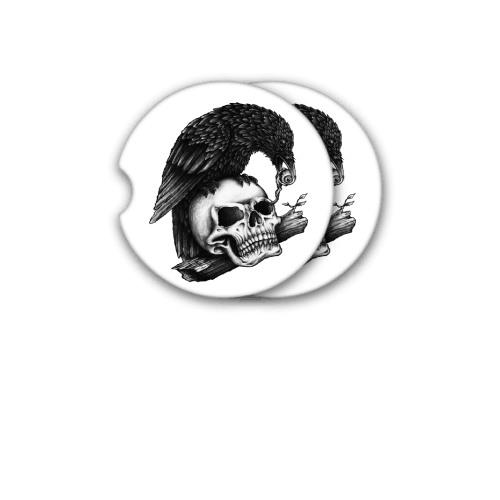 Two pieces of Certified coffe addict Sandstone Car Coaster, Image on coaster, Personalized Coaster, Car Coaster, Gift for him, Give Away, Car Accessories