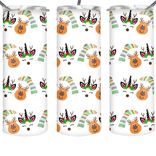 Cute Reindeer Cute Unicorn Cute Stocking on 20 oz White Skinny Tumbler for Christmas, Gift for her, gift for mom Cute Reindeer Cute Unicorn Cute Stocking on 20 oz White Skinny Tumbler for Christmas, Gift for her, gift for mom