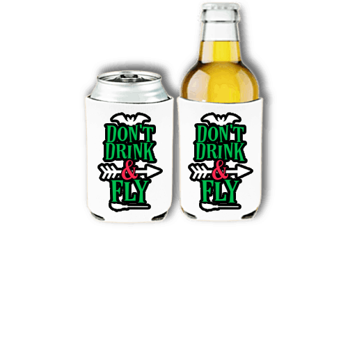 Dont Drink and Fly Beer Can Sleeve, bottle Sleeve for Dad and grandfather, Can Holder, Beer Bottle Insulator, Beverage Holder, Soda Holder, Can Chiller