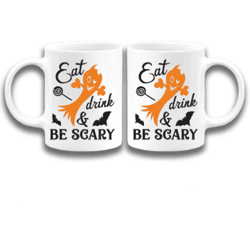 Eat Drink And Be Scary Mug, Coffee Mug for her, Mug for Friend, Mug with sayings, Spooky Season