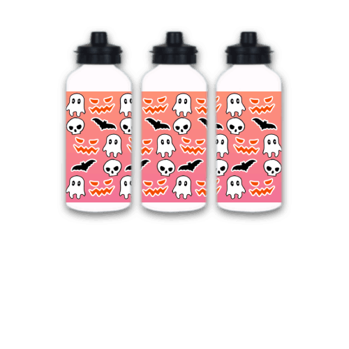 Ghost, Skull, Bat, Scary Pumpkin Skinny 20oz Dual-Lid Aluminum Water Bottle for Halloween, Pink Water Bottle, Cute Water Bottle Ghost, Skull, Bat, Scary Pumpkin Skinny 20oz Dual-Lid Aluminum Water Bottle for Halloween, Pink Water Bottle, Cute Water Bottle