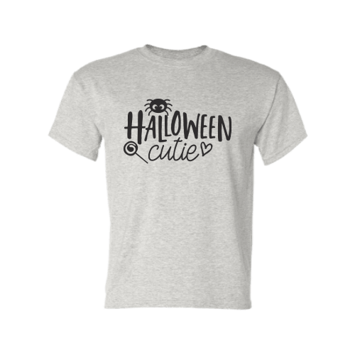 Halloween Cutie Ash Color T-shirt For Adult, Spider on Shirt, Halloween Shirt for Her Halloween Cutie Ash Color T-shirt For Adult, Spider on Shirt, Halloween Shirt for Her