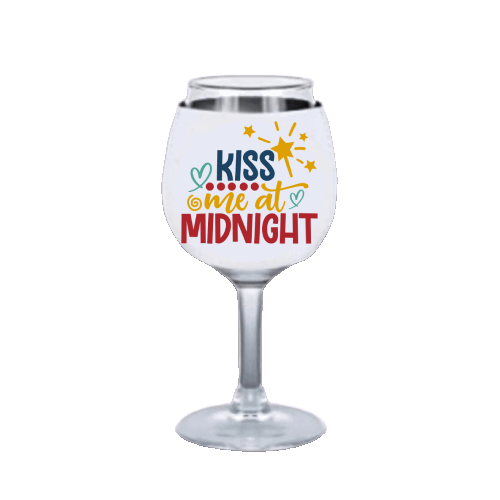 Kiss me at midnight wine glass chiller for Christmas, Gift for mom, Wine Glass Holder, Wine Glass Insulator, Sleeve for Wine Glass Kiss me at midnight wine glass chiller for Christmas, Gift for mom, Wine Glass Holder, Wine Glass Insulator, Sleeve for Wine Glass