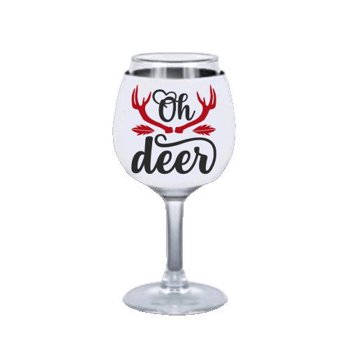 Oh deer wine glass chiller for Christmas, Gift for mom, Gift for her, Wine Glass Holder, Wine Glass Insulator, Sleeve for Wine Glass Oh deer wine glass chiller for Christmas, Gift for mom, Gift for her, Wine Glass Holder, Wine Glass Insulator, Sleeve for Wine Glass