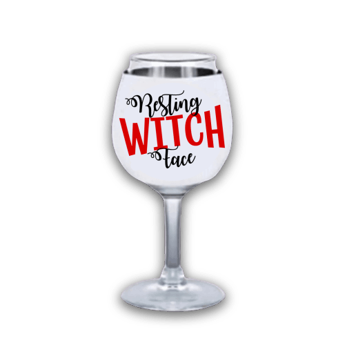 Resting Witch Face Wine Glass Cover, Gift for mom, Gift for her Wine Lover Glass Holder, Wine Glass Holder, Wine Glass Insulator, Sleeve for Wine Glass, glass chiller Resting Witch Face Wine Glass Cover, Gift for mom, Gift for her Wine Lover Glass Holder, Wine Glass Holder, Wine Glass Insulator, Sleeve for Wine Glass, glass chiller
