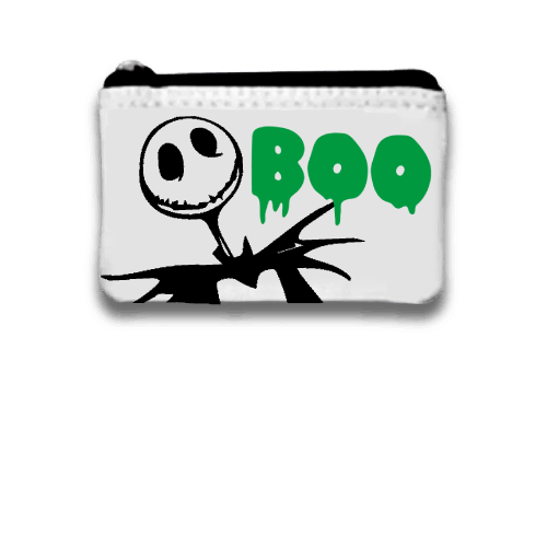Scary Face Saying Boo Coin Purse to keep your change in small purse for halloween, Coin purse wallet, Custom Pouch with zipper, spooky days