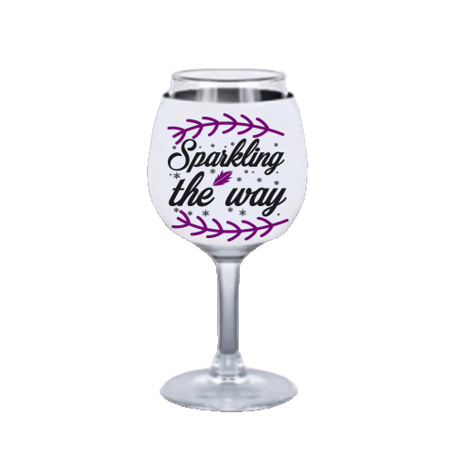 Sparkling the way wine glass chiller for Christmas, Gift for mom, Gift for her, Wine Glass Holder, Wine Glass Insulator, Sleeve for Wine Glass Sparkling the way wine glass chiller for Christmas, Gift for mom, Gift for her, Wine Glass Holder, Wine Glass Insulator, Sleeve for Wine Glass