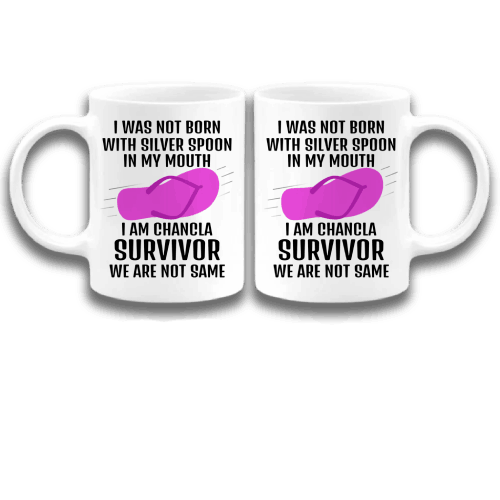 I was not born with silver spoon in my mouth I am chancla survivor we are not same coffee mug, Chancla Surviror, Funny Saying on Mug, Funny Coffee Mug for Adults I was not born with silver spoon in my mouth I am chancla survivor we are not same coffee mug, Chancla Surviror, Funny Saying on Mug, Funny Coffee Mug for Adults