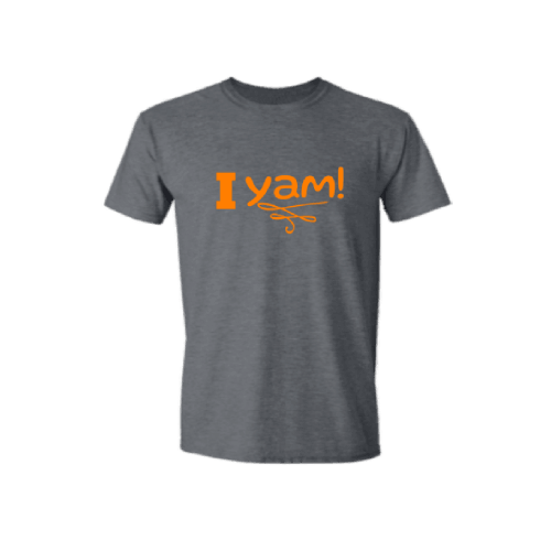 I Yam Dark Heather T-shirt for Adults, Cute Couple Shirt, Gift for Her, Gift for Him